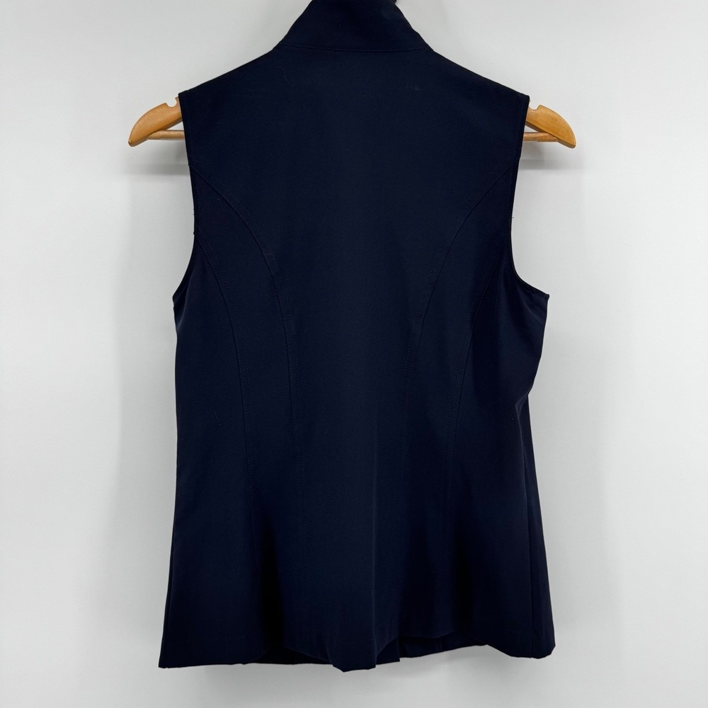 Chicos Zenergy Womens Navy Blue Full Zip Utility Vest Mock Neck Size 0 Small - Picture 8 of 12